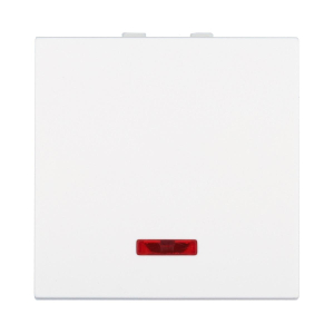 Выключатель LK Studio с индикатором 45х45мм (схема 1L) 16 A, 250 B (белый) LK45 850904-1