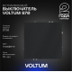 Выключатель встраиваемый Voltum S70 одноклавишный 10А, (графит) VLS010107