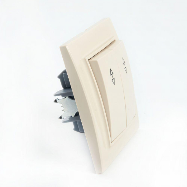 Переключатель двухклавишный Stekker Эрна слоновая кость PSW10-9008-02 39920 Переключатель двухклавишный Stekker Эрна слоновая кость PSW10-9008-02 39920