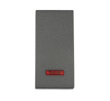 Переключатель LK Studio с двух мест, с индикатором 45х22,5мм (схема 6L) 16 A, 250 B (черный бархат) LK45 850408-1