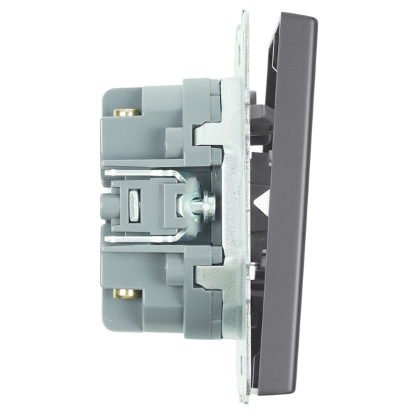 Переключатель перекрестный 2-клавишный (механизм), STEKKER, 250В, 10А, серия Эмили, RSW10-5111-10, платиново-серый, soft touch 50166