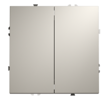 Выключатель встраиваемый Voltum S70 двухклавишный 10А, (кашемир) VLS020103