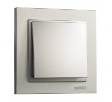 Выключатель Mono Electric Despina одноклавишный серебро 102-212125-100