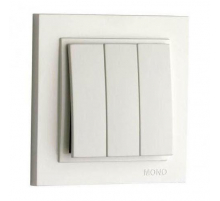 Выключатель Mono Electric Despina трехклавишный слоновая кость 102-010022-114