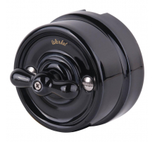 Переключатель-выключатель Werkel одноклавишный Retro черный W5612008 4690389166716