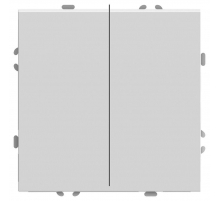 Переключатель двухклавишный Stekker Эмили белый фарфор RSW10-5107-01 49869