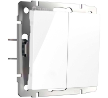 Выключатель двухклавишный с самовозвратом Werkel белый W1122401 4690389192319