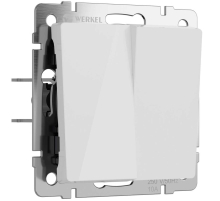 Выключатель двухклавишный Werkel белый акрил W1122041 4690389197291