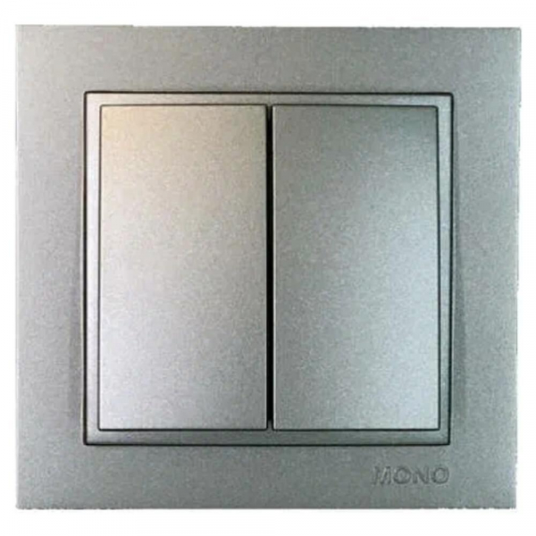 Выключатель двухклавишный Mono Electric Despina IP20 10A 250V антрацит 102-242425-102 Выключатель двухклавишный Mono Electric Despina IP20 10A 250V антрацит 102-242425-102