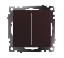 Переключатель двухклавишный Stekker Катрин GLS10-7107-04 шоколад 49170