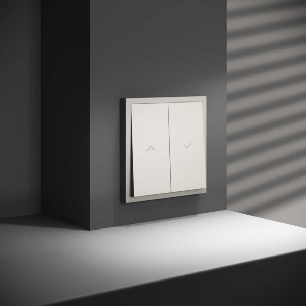 Выключатель встраиваемый Voltum S70 для жалюзи 10А кашемир VLS020703