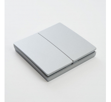 Выключатель двухклавишный беспроводной Feron Smart серебро TM82 41720