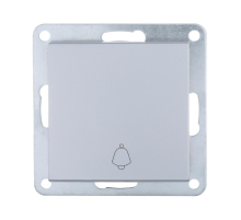 Выключатель-кнопка LK Studio 1-кл.(схема 1Т) 16 A, 250 B (серебристый металлик) LK80 840503-1