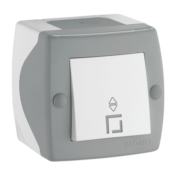 Выключатель Mono Electric Octans IP20 одноклавишный проходной бело-серый 104-020001-109 Выключатель Mono Electric Octans IP20 одноклавишный проходной бело-серый 104-020001-109