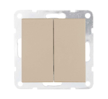 Переключатель 2-кл., с двух мест LK Studio 16 A, 250 B (шампань) LK80, 841306-1