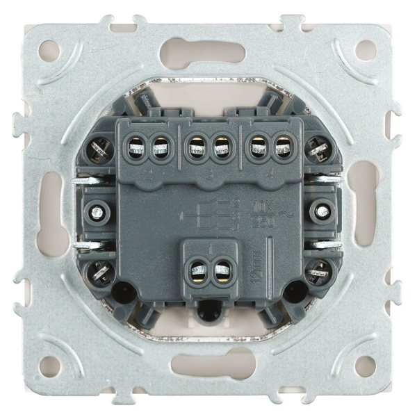 Переключатель трехклавишный Stekker Эмили белый фарфор RSW10-5108-01 49870