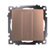 Выключатель трехклавишный Stekker Катрин GLS10-7108-02 шампань 49174