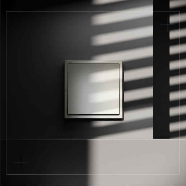 Выключатель с самовозвратом встраиваемый Voltum S70 одноклавишный 10А, (шелк) VLS010604