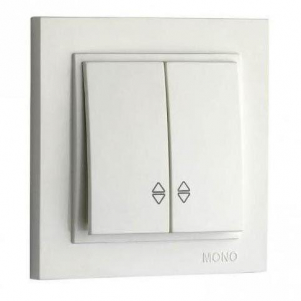 Выключатель Mono Electric Despina двухклавишный проходной жемчуг 102-252523-111 Выключатель Mono Electric Despina двухклавишный проходной жемчуг 102-252523-111