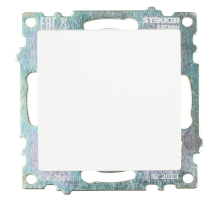 Переключатель перекрестный одноклавишный Stekker Катрин белый GLS10-7110-01 49176