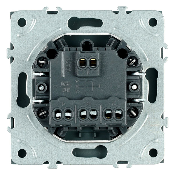 Выключатель трехклавишный Stekker Эмили черный уголь RSW10-5108-05 49844