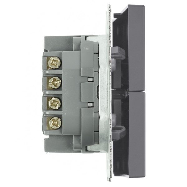 Переключатель перекрестный 2-клавишный (механизм), STEKKER, 250В, 10А, серия Эмили, RSW10-5111-10, платиново-серый, soft touch 50166