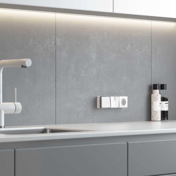 Выключатель одноклавишный проходной Werkel Gallant белый W5012001 4690389164057