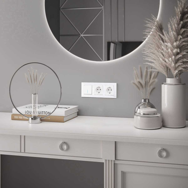 Выключатель одноклавишный с подсветкой Werkel белый W1110101 4690389155048