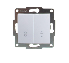 Выключатель проходной двойной Lezard Karina белый 707-0288-106