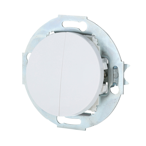 Переключатель LK Studio двухклавишный с двух мест (схема 6+6) 16 A, 250 B (белый) Vintage 881304-1