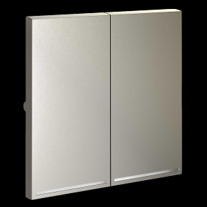 Клавиши для выключателя/переключателя двухклавишного с подсветкой S70 (шелк) Voltum VLS000404