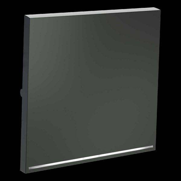 Клавиша для выключателя/переключателя одноклавишного с подсветкой S70 (титан) Voltum VLS000206