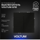 Выключатель встраиваемый Voltum S70 двухклавишный 10А, (черный матовый) VLS020108