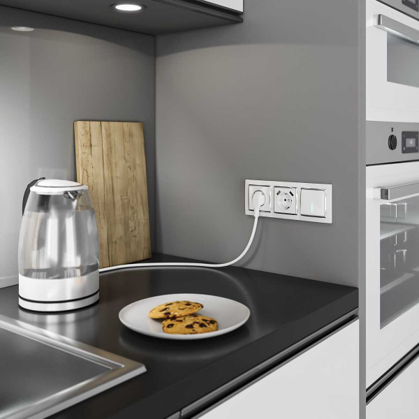 Выключатель одноклавишный с подсветкой Werkel белый W1110101 4690389155048