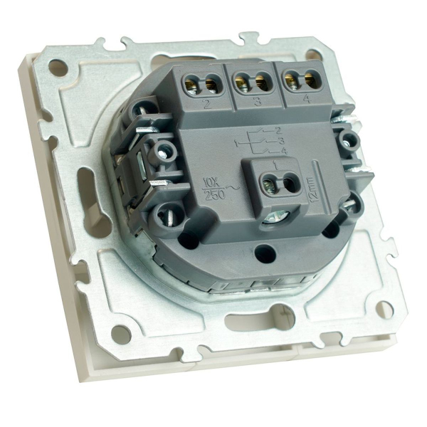 Переключатель трехклавишный Stekker Эмили белый фарфор RSW10-5108-01 49870