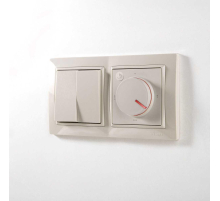 Выключатель двухклавишный Werkel слоновая кость W1120003 4690389155604