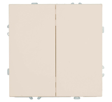 Переключатель 2-клавишный (механизм), Stekker, 250В, 10А Эмили, RSW10-5107-08, кашемир, soft touch 49895