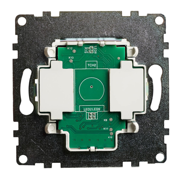 Выключатель 2-клавишный сенсорный (механизм) Stekker Катрин черный GLS2-7204-05 50273
