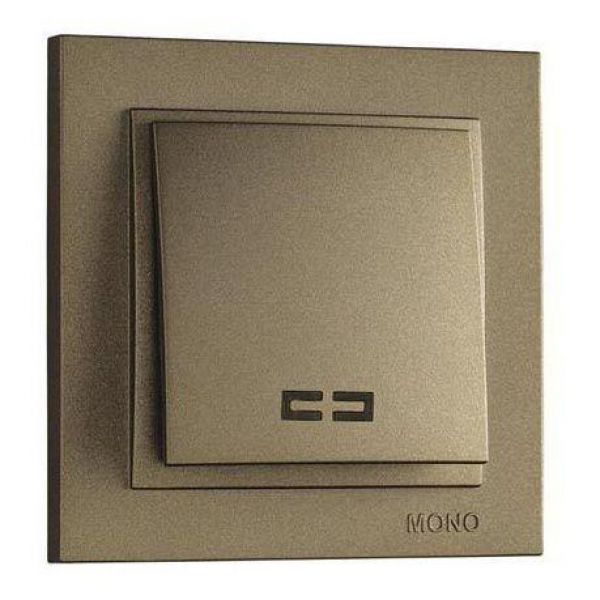 Выключатель Mono Electric Despina одноклавишный с подсветкой бронза 102-232325-101 Выключатель Mono Electric Despina одноклавишный с подсветкой бронза 102-232325-101