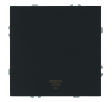 Выключатель 1-клавишный самовозвратный (механизм), Stekker, 250В, 10А Эмили, RSW10-5112-05, черный уголь, soft touch 50326