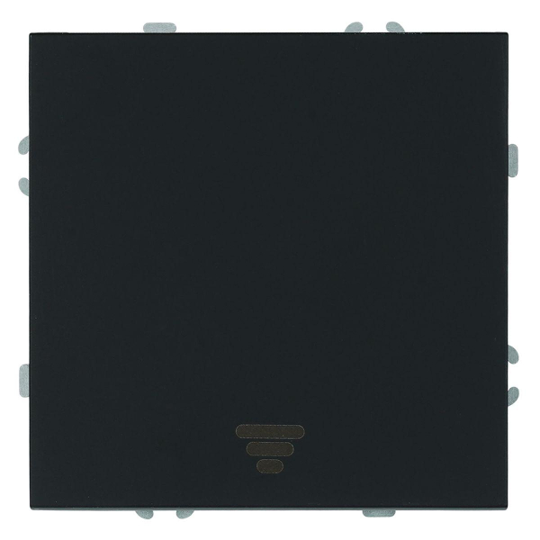 Выключатель 1-клавишный самовозвратный (механизм), Stekker, 250В, 10А Эмили, RSW10-5112-05, черный уголь, soft touch 50326