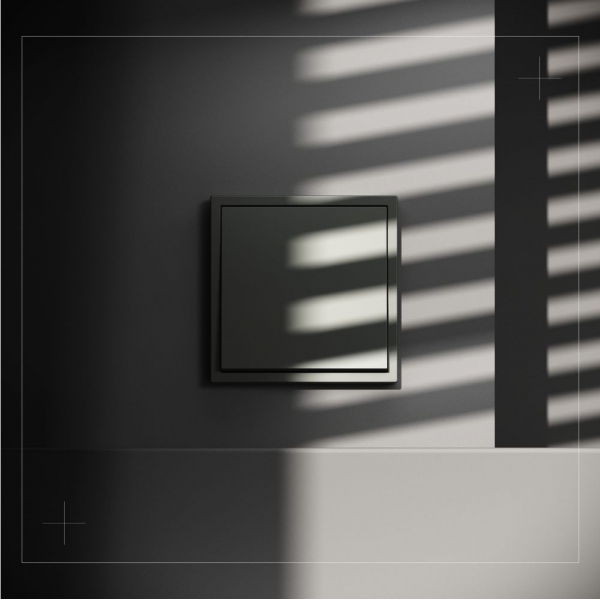 Перекрестный переключатель встраиваемый Voltum S70 одноклавишный 10А, (титан) VLS010506