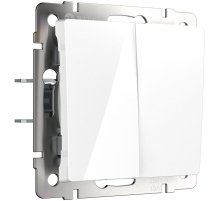 Перекрестный переключатель двухклавишный Werkel белый W1123001 4690389182105