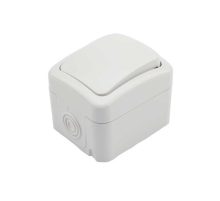 Выключатель одноклавишный Mini OG IP54, о/у, белый KRANZ KR-78-0601