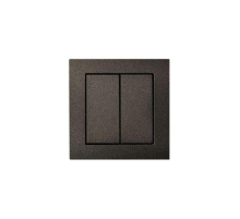 Выключатель двухклавишный Liregus Epsilon антрацит 28-103