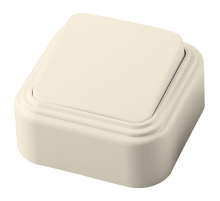 Выключатель одноклавишный Stekker Брест слоновая кость PSW06-21-20 49051