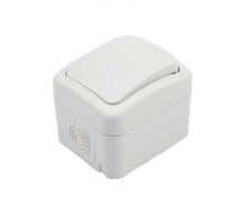 Переключатель проходной Mini OG IP54, о/у, белый KRANZ KR-78-0603