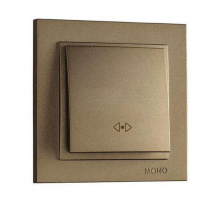 Выключатель Mono Electric Despina одноклавишный перекресный бронза 102-232325-112