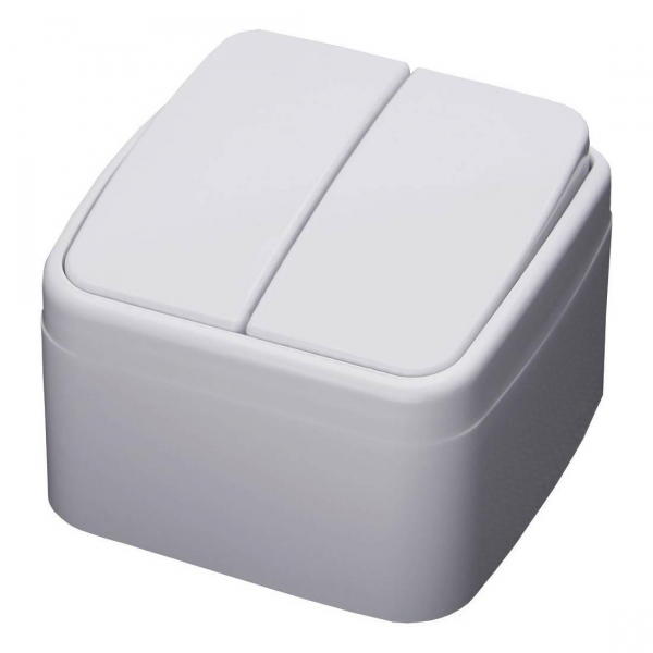 Выключатель двухклавишный Feron Stekker Basic PSW104220 39032 Выключатель двухклавишный Feron Stekker Basic PSW104220 39032