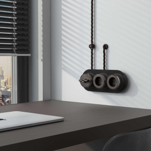 Набор втулок Werkel для вывода кабеля из стены Retro коричневая W6421114 4690389166082